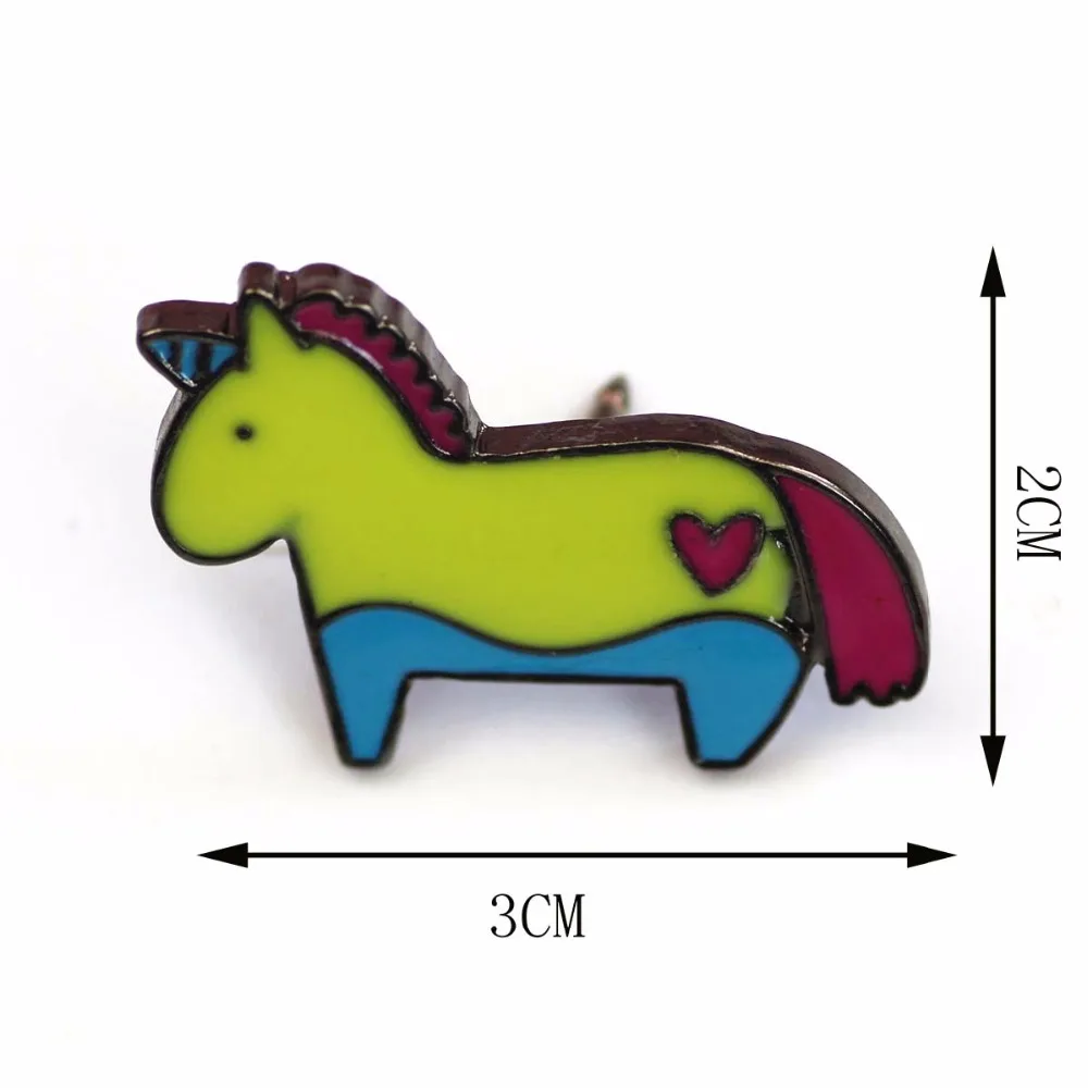 Брошь Timlee X191 металлическая в виде радужного единорога | Украшения и аксессуары
