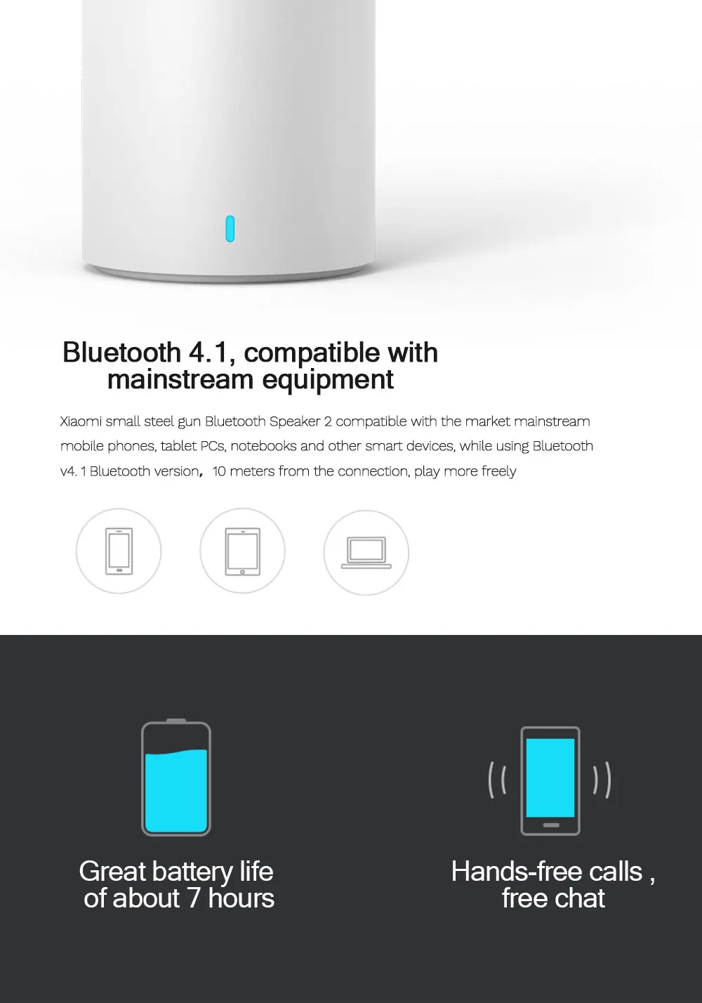 Xiaomi mi карманный динамик 2 mi ni Портативный беспроводной Bluetooth 4,1 динамик s II металлический сабвуфер Громкий Динамик Hands-Free с mi c