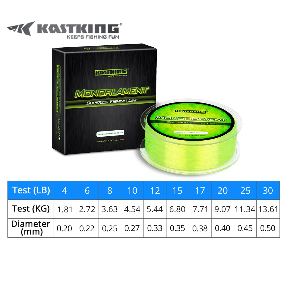 KastKing Марка 2017 Нейлон Лески 550 М 4 30LB Леска Япония Материал Fishline для Морских и