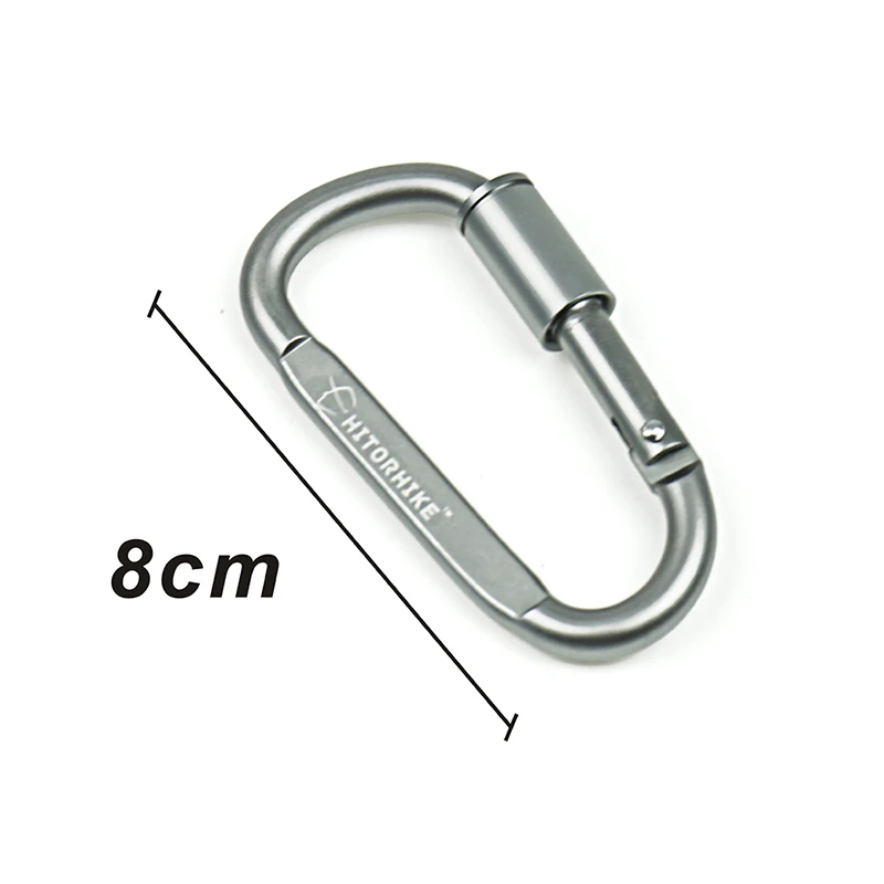 D-образный карабин из алюминиевого сплава винтовой замок с крючком для бутылки