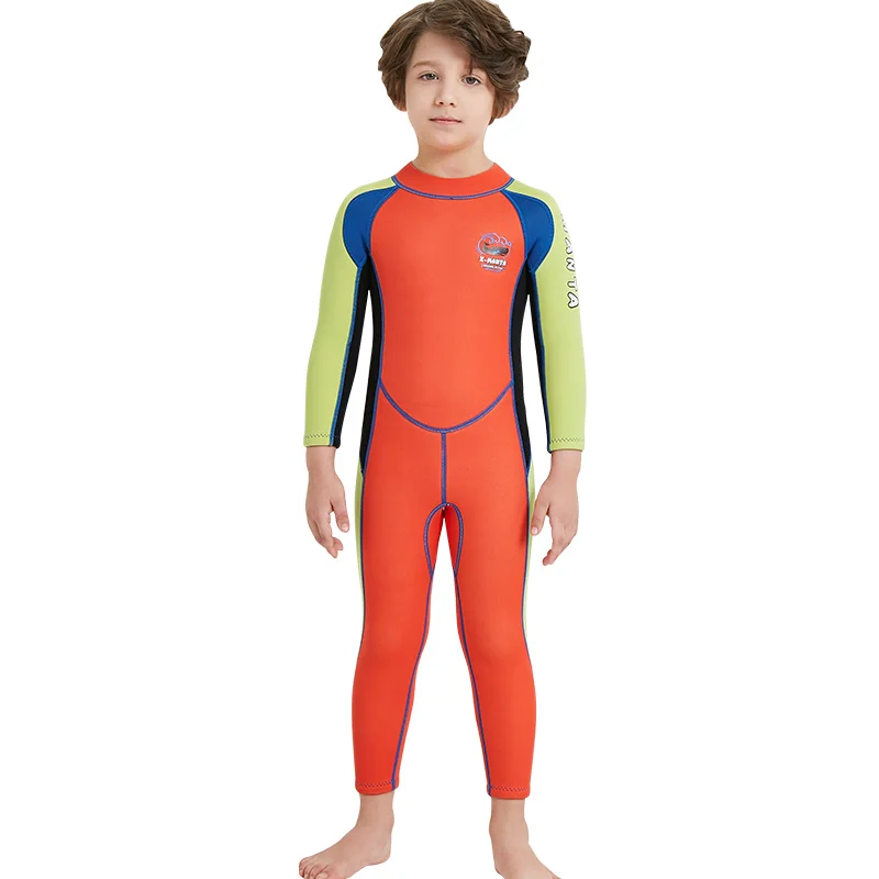 Dive and Sail Kids 2.5mm Neoprene Wet Suit Diving Wetsuit Boys Girls Swimsuits Long Sleeve Swimwear Full Body | Спорт и развлечения