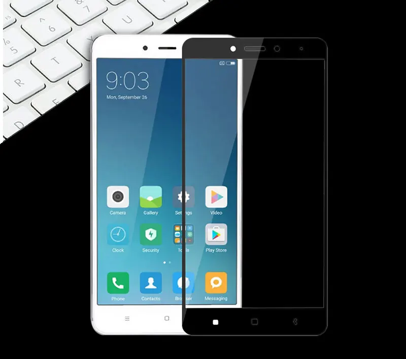Полное покрытие из закаленного стекла для Xiaomi Redmi Note 4 передняя защита экрана