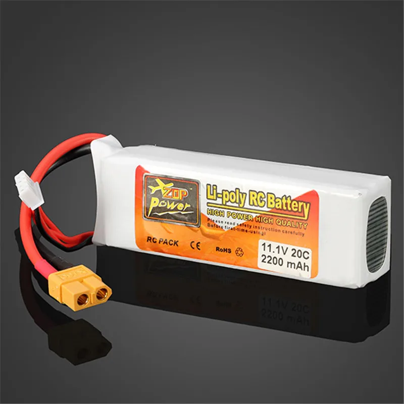 Высококачественная аккумуляторная батарея Lipo ZOP Power 11 1 В 2200 мАч 3S 20C Battery XT60 Plug |