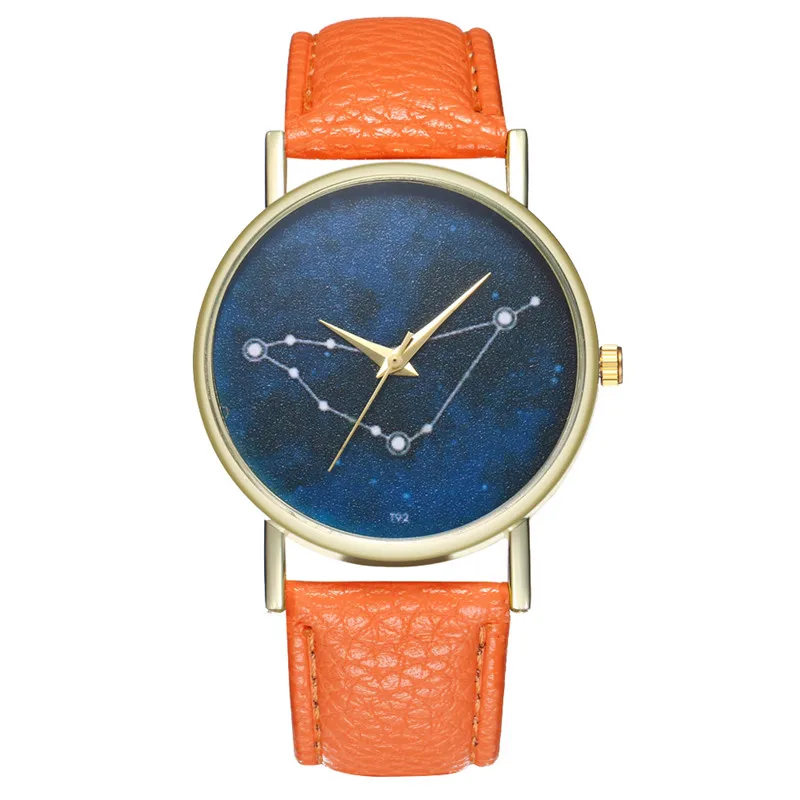 FUNIQUE Zodiac женские часы модные кварцевые с принтом созвездия Reloj Mujer браслет