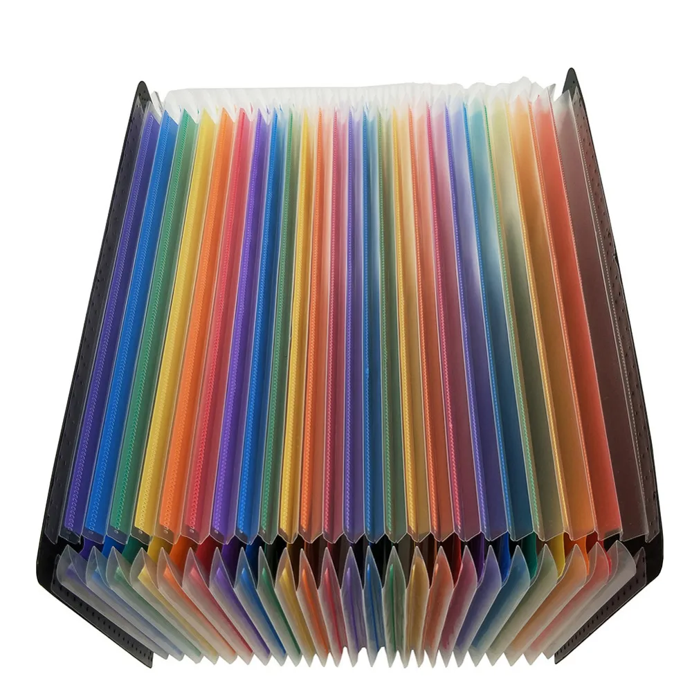 Большая 24-слойная Сумка для документов Rainbow Accordion A4 инструмент тестирования