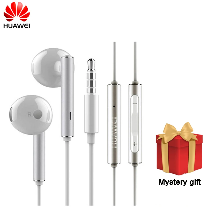 Металлические наушники вкладыши Huawei AM116 с микрофоном и регулировкой громкости