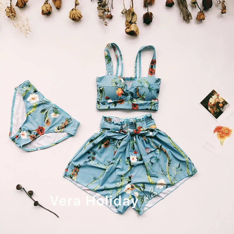 Бикини горячая Распродажа женский купальник с тонким покрытием и принтом без