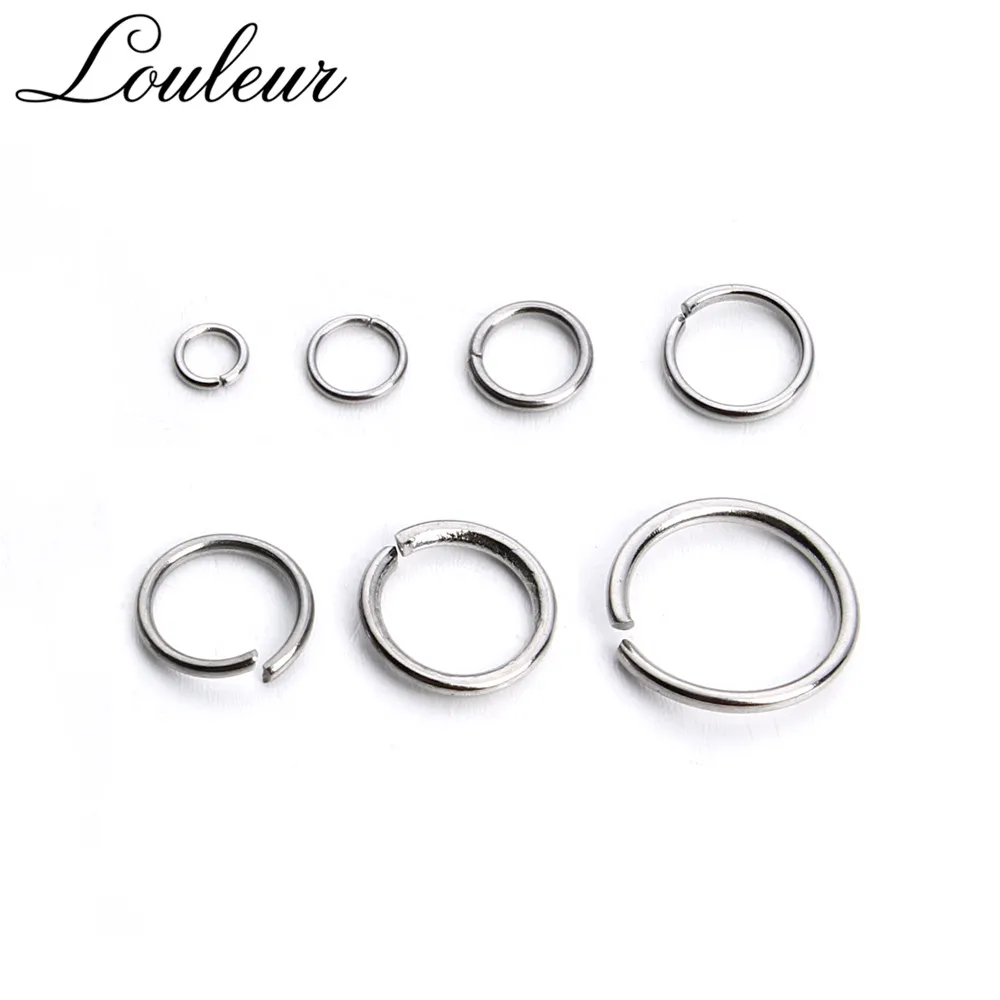 LOULEUR 200 шт./лот Нержавеющая сталь открытые кольца прыжок 3/4/5/6/7/8/10 мм Разделение кольца Разъемы для Diy ювелирных изделий решений