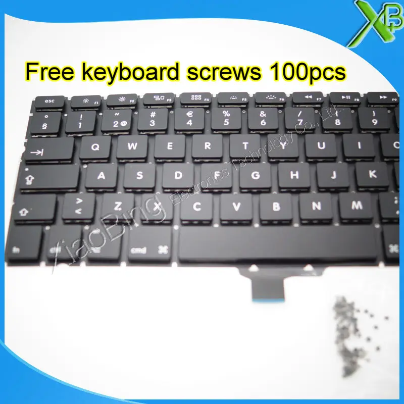 5 шт. Совершенно новая шведская клавиатура для MacBook Pro 13 3 дюйма A1278 SE + винты