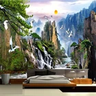 Китайский стиль пейзаж обои влагостойкий Декор настенная бумага рулон 3D стерео домашний декор Papel де Parede Para Sala Estar
