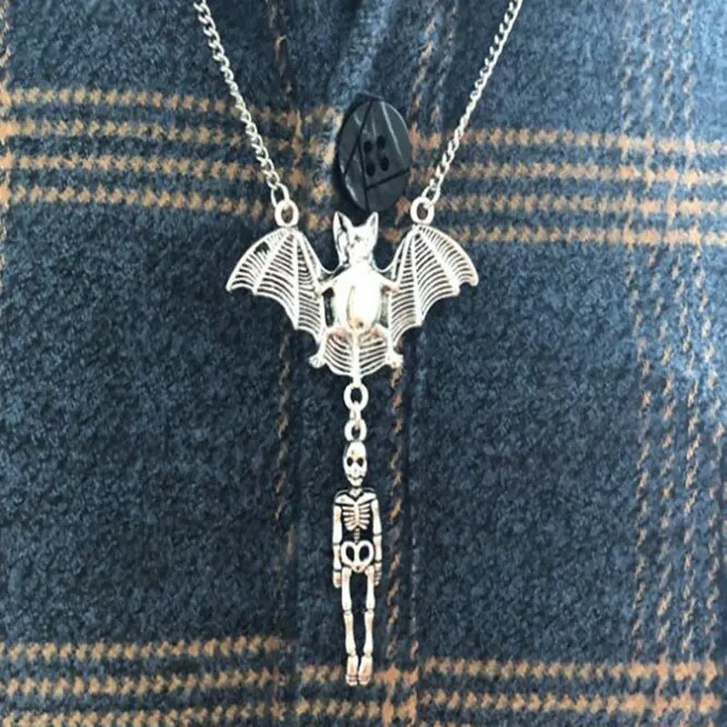 Ожерелье с подвеской летучая мышь в готическом стиле|Ожерелья подвеской| |