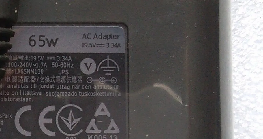 65W 19 5 V 3.34A AC адаптер питания зарядное устройство Шнур для Dell Inspiron 1525 1526 6400 N4110 XPS