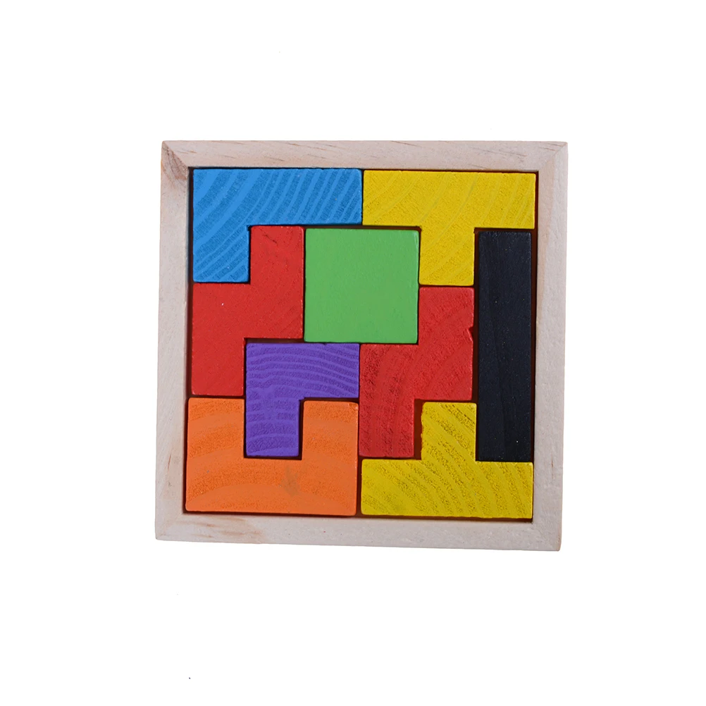 Деревянный пазл Tangram Brain Teaser обучающая игра для детей детские игрушки пазлы