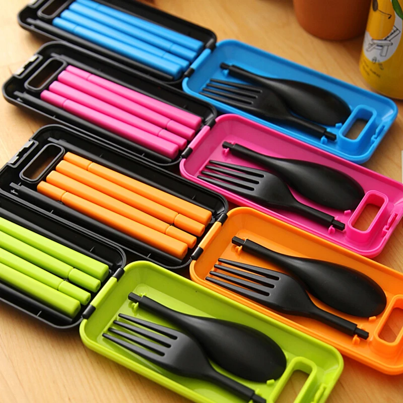 3 в 1 набор разноцветных столовых приборов европейском стиле|Столовые сервизы| |