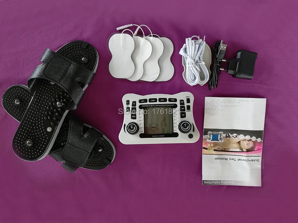 Двухканальный сброса боли нерва Мышцы Десятки Электро стимулятор тела Массажер