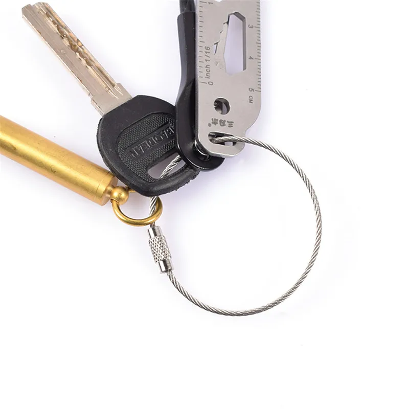 12 шт./лот брелок EDC (для ежедневного использования) сильная эластичная цепочка для