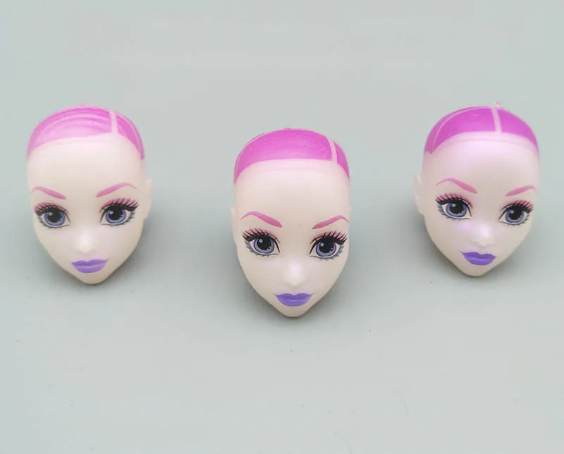 Мягкая лысая голова куклы для Monster High, голова куклы BJD для отработки нанесения макияжа, Голова монстра 1/6, аксессуары для кукол