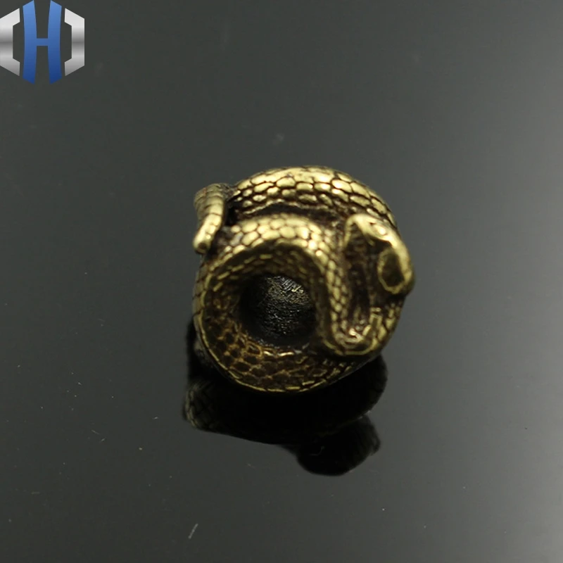 Змеиный латунный нож бусины Зонт веревка Сделай Сам EDC ремешок Паракорд