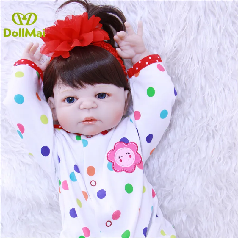 

Bebes reborn menina, полностью силиконовые куклы-игрушки для девочек, подарок для детей 23 "57 см, boneca reborn