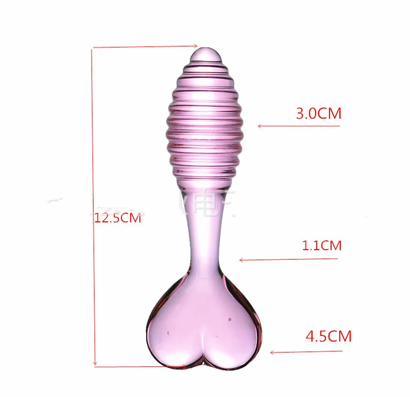 New pink transparent anal toys thread plug Heart shaped handle butt Sex Product Toys For Women Gay | Красота и здоровье