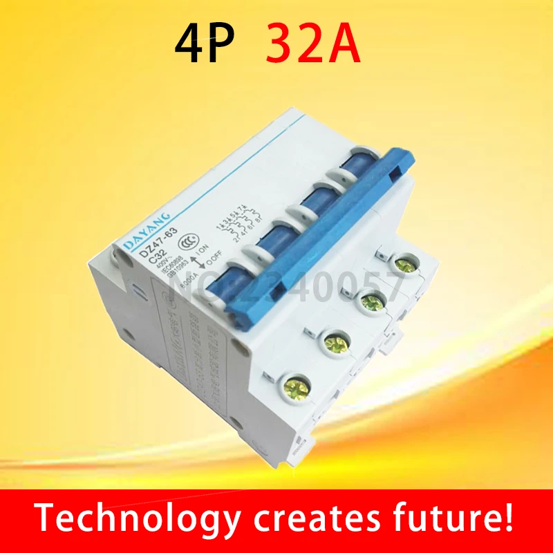 

DZ47 4 pole 32A 400V~ C type mini circuit breaker mcb Circuit breaker