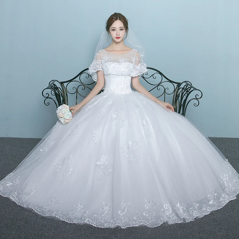Long Sleeve Lace Wedding Dresses Sequin Tulle Gowns Weding Bridal Bride Weddingdress vestido de noiva | Свадьбы и торжества