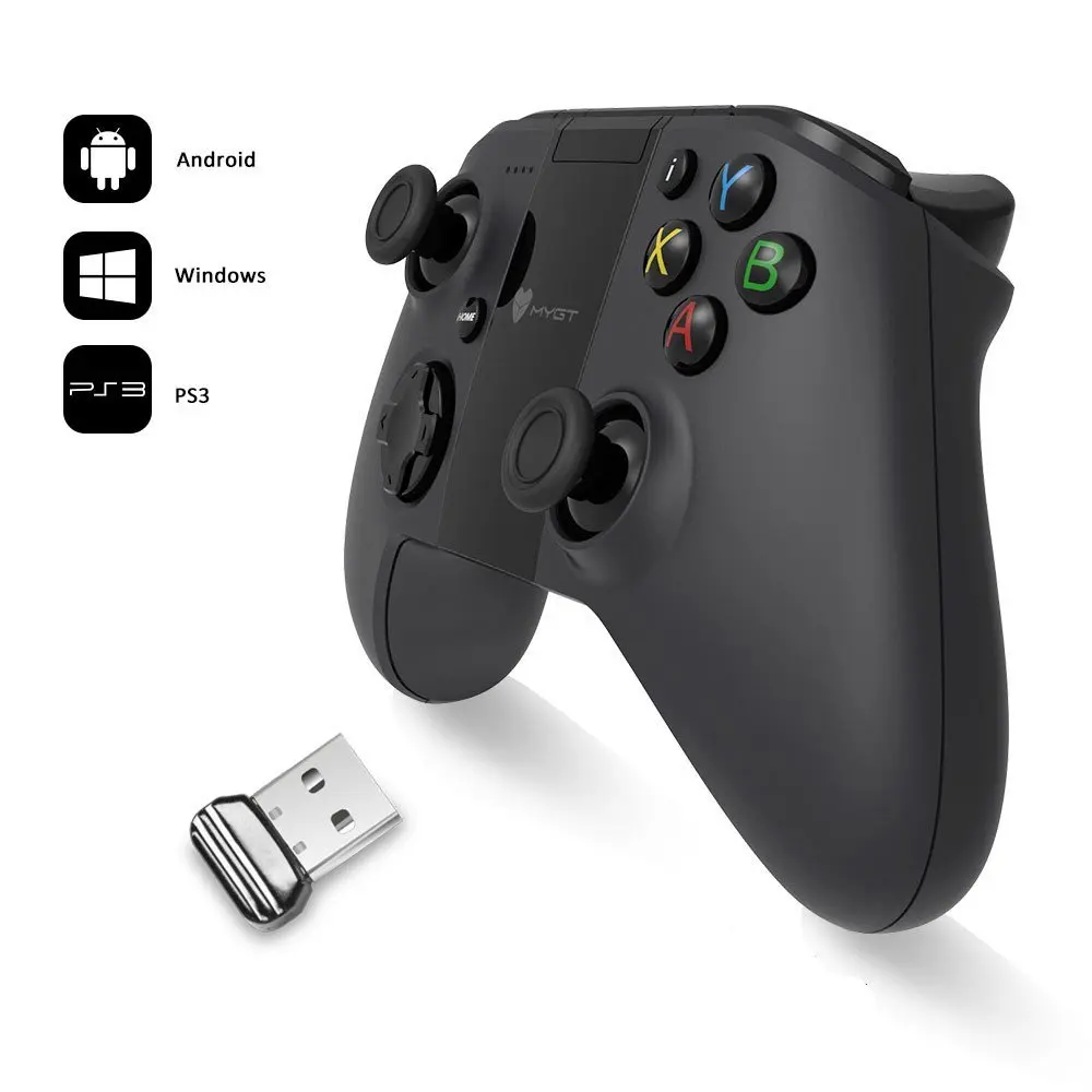 Mygt беспроводной пульт управления Bluetooth Gameing геймпад джойстик для смартфонов на платформе Android и ПК с Windows PS3 Очки виртуальной реальности VR ТВ коробка