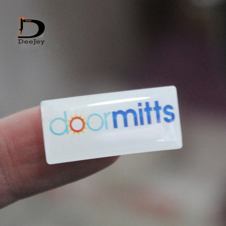 Заказные печатные прозрачные цветные купольные смолы этикетки клейкие