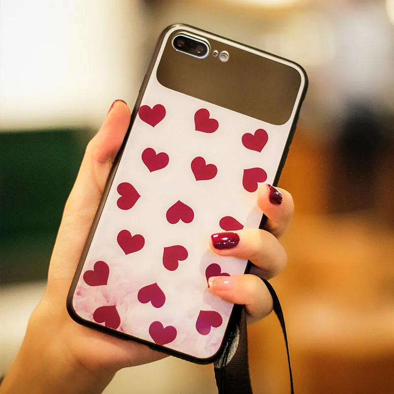 Цветочное зеркало леопард стеклянный чехол для iPhone XR XS MAX X 8 Plus 7 чехлы из