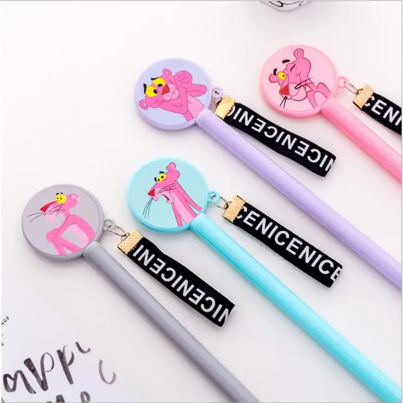 4 шт./лот Розовая пантера лента нейтральная ручка гелевая канцелярские товары для