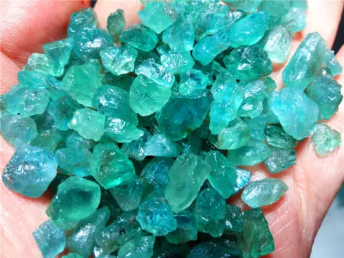 1/4lb синий зеленый Апатит Кристальный Камень Натуральный шероховатый минеральный