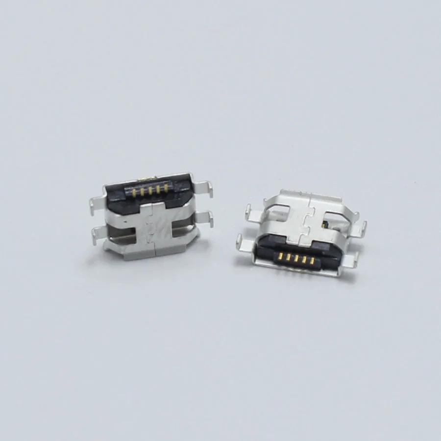10 шт. микро USB 5pin разъем типа B 4 фиксированные ножки с завивающимися боковыми