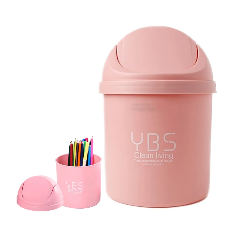 Новый милый маленький мусорный контейнер 2019 пластиковый для мусора на столе