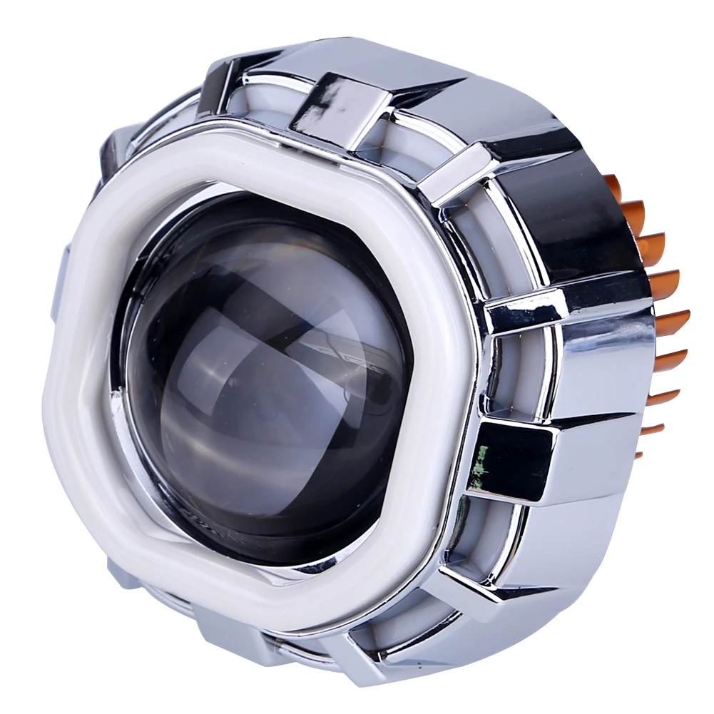 

Motorcycle Round Headlight Lens Led Angle Devil Eyes Hi/Low Beam Led Chip Head Spot Light Headlamp Motorbike Fog Lights Lamp