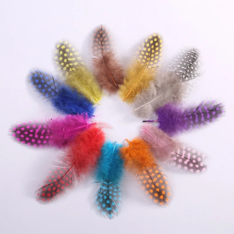 100PCS Pearl Pheasant Feathers for Jewelry Making 4.5-8CM Natural Spotted Chicken Crafts DIY Accessories Wholesale | Дом и сад