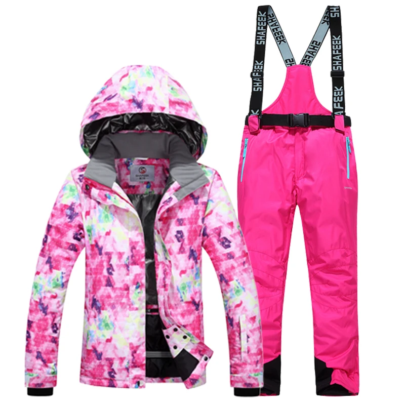 Женские лыжные костюмы куртка и штаны лыжный et сноуборд одежда теплая