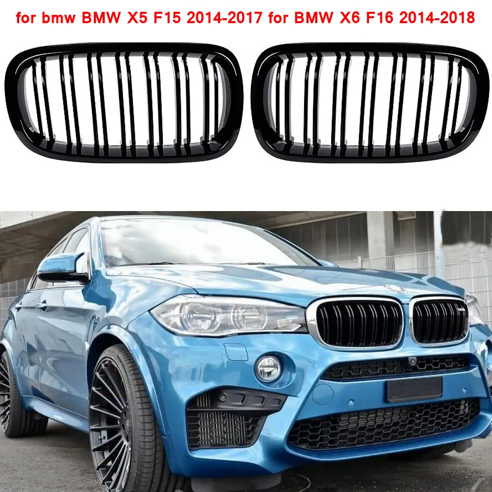 Для BMW F15 решетка передняя замена решетки для почек черный глянцевый для BMW X6 F16 2014-2018