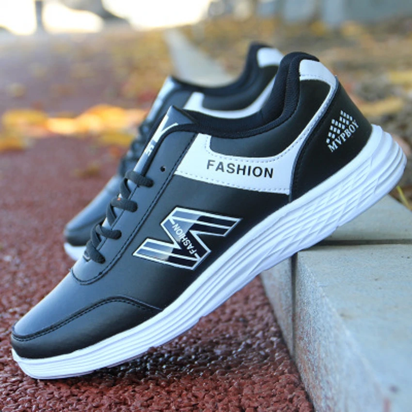 Men shoes 2019 New Arrivals hot Leather casual Fashion Ultra-light sneakers spring comfortable vulcanize Sports Shoes | Обувь