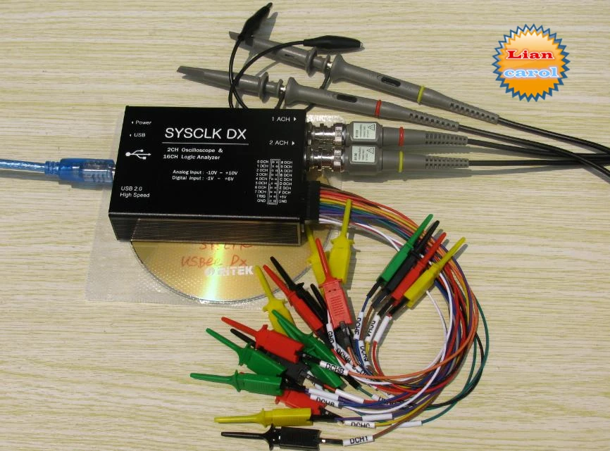 USBee DX Pro 16 дорога анализатора логики 2 канала Осциллограф|oscilloscope|oscilloscope logic