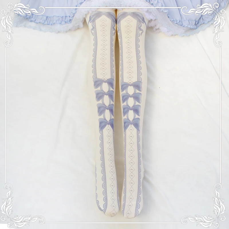 Японские милые шелковые носки в стиле &quotЛолита&quot Sen женские колготки с