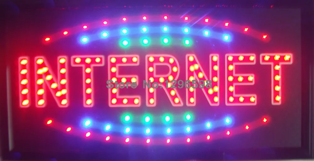 Led CHENXI Интернет светодиодная неоновая вывеска горячая Распродажа 10X19 дюймов