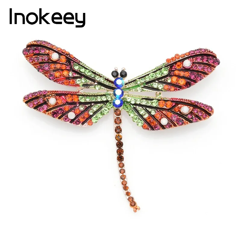 Inokeey Sparkling Full Multi-color Rhinestones Brooch Pins For Women Bouquet Scarf Buckle 2019 New Hot Jewelry Gift | Украшения и