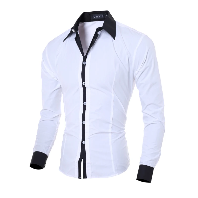 Мужчины Платье Рубашки Европа Размер Новые Поступления Стильный Slim Fit мужские
