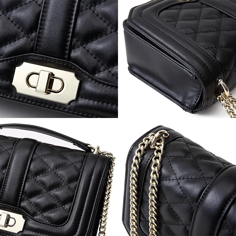 NEVEROUT однотонные кожаные стеганые стильные сумки-мессенджеры, женская маленькая сумка с клапаном, маленькие сумки, сумка на плечо, основная Женская сумка через плечо