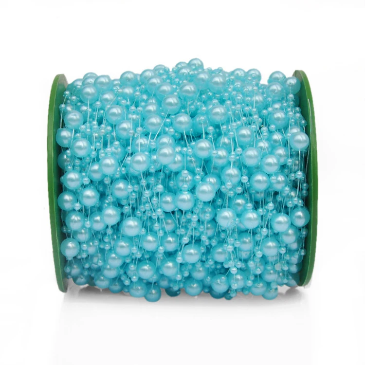 Леска искусственная цепочка с жемчужными бусинами гирлянда цветы для свадьбы