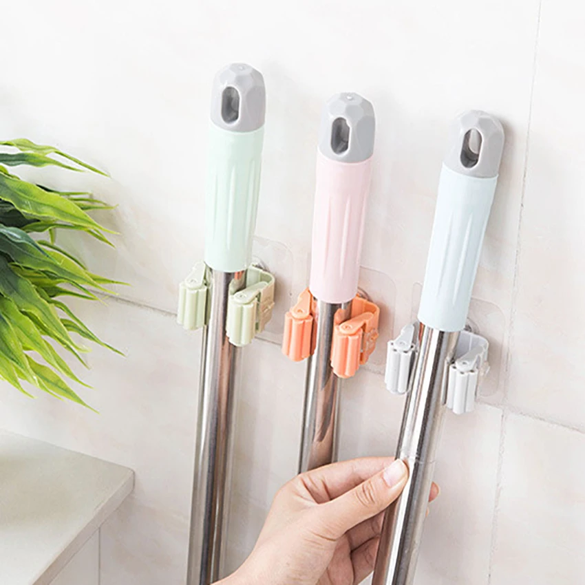 1 Pc Wall Mounted Storage Mop Holder Brush Broom Hanger Rack Umbrella Hanging Kitchen Tool | Дом и сад