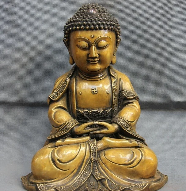 12 Тибет бронзовая медь буддизм храм Rulai татхагата статуя Будды Шакьямуни | Дом и