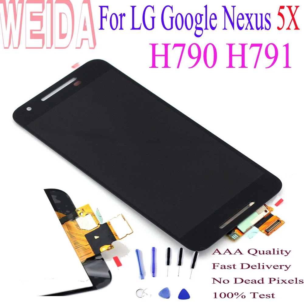 WEIDA 5 2 &quotЖК дисплей LG Google Nexus 5X H790 H791 сенсорный дигитайзер экран в сборе рамка для с