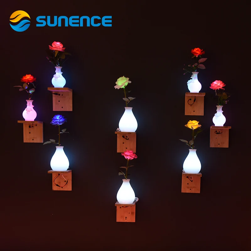 Sunence Водонепроницаемый огни бонсай цветок Беспроводной Искусственные Украшения