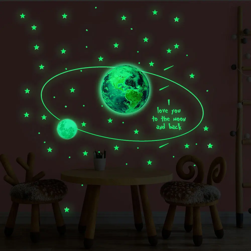 Наклейка на стену Love you to the Moon and Back для детской комнаты|Наклейки стену| |